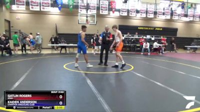 170 lbs Quarterfinal - Gatlin Rogers, Iowa vs Kaiden Anderson, Chariton Wrestling Club