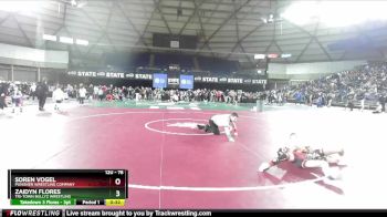 78 lbs Cons. Round 5 - Soren Vogel, Punisher Wrestling Company vs Zaidyn Flores, Tri-Town Bullyz Wrestling