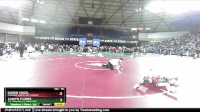 78 lbs Cons. Round 5 - Soren Vogel, Punisher Wrestling Company vs Zaidyn Flores, Tri-Town Bullyz Wrestling