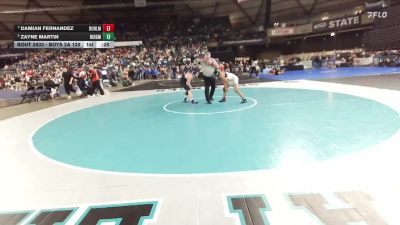 Boys 2A 120 lbs 3rd Place Match - Zayne Martin, Ridgefield vs Damian Fernandez, Burlington-Edison