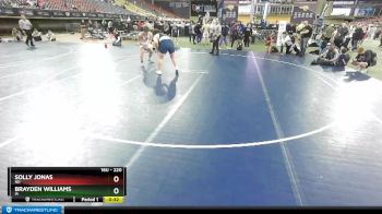 220 lbs Cons. Round 2 - Solly Jonas, ND vs Brayden Williams, IA