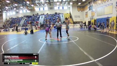 123 lbs Quarterfinal - Ryann Thomas, Fort Myers High School vs Eden Thomashunis, PV Sharks Wrestling