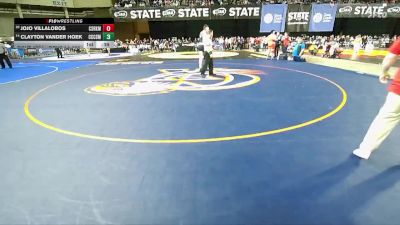 Boys 1A 285 lbs Cons. Round 2 - Clayton Vander Hoek, Cascade Christian vs Jojo Villalobos, Castle Rock