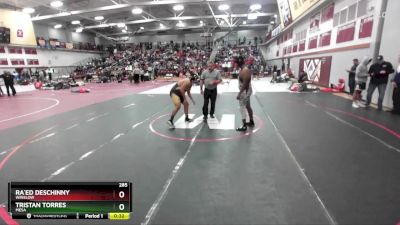 285 lbs Cons. Round 3 - Tristan Torres, Mesa vs Ra`ed Deschinny, Winslow