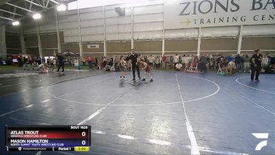 74 lbs 5th Place Match - Atlas Trout, Wasatch Wrestling Club vs Mason Hamilton, North Summit Youth Wrestling Club