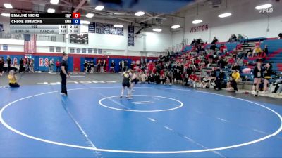 103 lbs Finals (2 Team) - Emaline Hicks, Simpson vs Chloe Simmons, Randolph