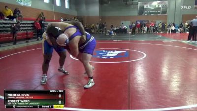 285 lbs Cons. Round 3 - Robert Ward, Kentucky Wesleyan University vs Micheal Irvin, Jarvis Christian College