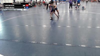 138 lbs Cons. Round 4 - Lexi Beckler, Hawkeye Community College vs Lanie Cecala, Augustana (IL)