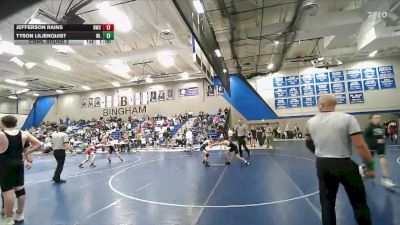 92 lbs Cons. Round 3 - Jefferson Rains, Team Prestige Wrestling vs Tyson Liljenquist, White Rhino Wrestling