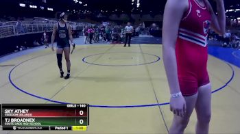 140 lbs Cons. Round 3 - Sky Athey, Freedom Orlando vs Tj Broadnex, Soute Dade High School