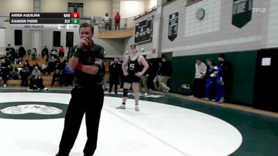 215 lbs 3rd Place - Aiden Aquilina, North Andover vs Xander Pizer, Scituate