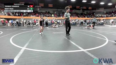 61 lbs Round Of 16 - Thomas Cisneroz, Powerhouse Wrestling vs Newt Peck, Hinton Takedown Club