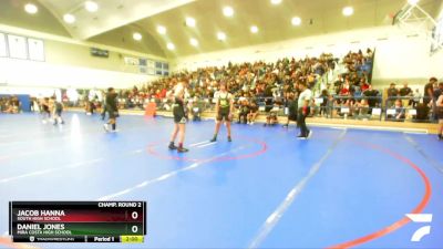 150 lbs Champ. Round 2 - Daniel Jones, Mira Costa High School vs Jacob Hanna, South High School