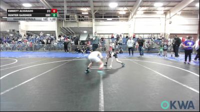 70 lbs Quarterfinal - Emmett Alvarado, Comanche Takedown Club vs Hunter Gardner, Duncan Demon Wrestling
