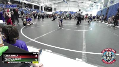 92 lbs Placement (4 Team) - Tristen Dupriest, Slyfox Silver vs Chase Winkle, Untouchables Purple