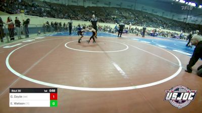 46 lbs Round Of 16 - Garrett Doyle, Cowboy Wrestling Club vs Elliott Watson, Comanche Takedown Club