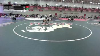 125 lbs Cons. Round 1 - Lucas Burgio, Carthage College vs Brady Mouser, Illinois Wesleyan