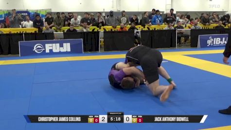 Jack Anthony Bidwell vs Christopher James Collins 2025 World IBJJF Jiu-Jitsu No-Gi Championship