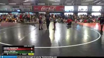 80 lbs Cons. Round 2 - Molly Dwyer, Patriot Youth Wrestling vs Asher Piennette, Skulls And Crossbones