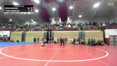 135 lbs Champ. Round 1 - Karli Ledbetter, Jennings County vs Teyah Barnhart, Hybrid