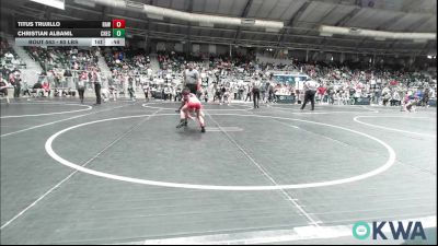 60 lbs Consi Of 4 - Titus Trujillo, Raw Wrestling Club vs Christian Albanil, Checotah Matcats