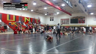 Youth-65 lbs Finals (8 Team) - Sebastian Luthy, Mt. Olive vs Damian Espinosa, Easton