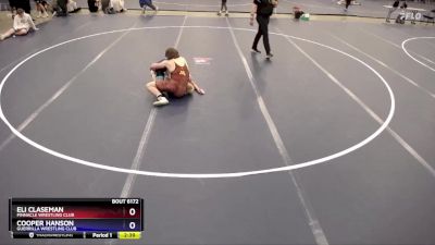 157 lbs Cons. Round 3 - Eli Claseman, Pinnacle Wrestling Club vs Cooper Hanson, Guerrilla Wrestling Club