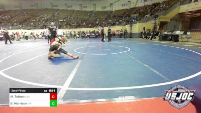 110 lbs Semifinal - Maverick Totten, Cleveland Take Down Club vs Bentley Morrison, Elgin Wrestling