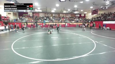106 lbs Champ. Round 1 - Mason Cooley, Canyon Ridge vs Brayden Noble, Blackfoot