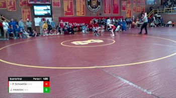 106 lbs Quarterfinal - Peyton Schoettle, Roncalli vs Jude Heaston, Indian Creek