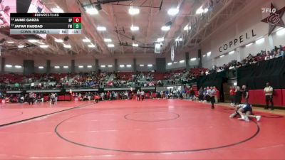 175 lbs Cons. Round 1 - Jafar Haddad, Lewisville Flower Mound vs Jaime Garza, Grand Prairie