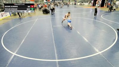 16U Boys - 126 lbs Cons. Round 2 - Boone Alderks, Hawk Wrestling Club vs Taylor Stroud, McCracken County Wrestling Club