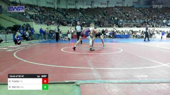 118 lbs Consi Of 32 #1 - Kellen Foster, Sand Springs HS vs Riley Harris, Cache Wrestling Club