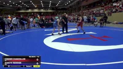 113 lbs Cons. Round 2 - Conner Chancellor, OK vs Karsyn Redeker, MO