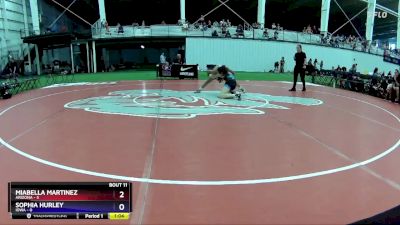 108 lbs Round 4 (6 Team) - Miabella Martinez, Arizona vs Sophia Hurley, Iowa