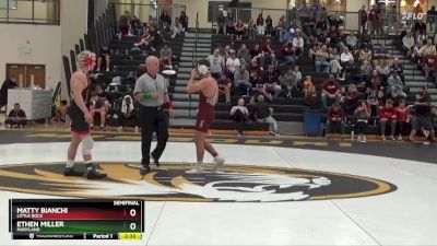 157 lbs Semifinal - Matty Bianchi, Little Rock vs Ethen Miller, Maryland