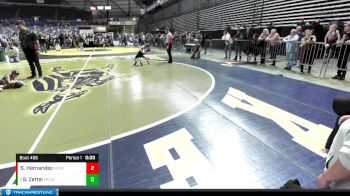 43 lbs Cons. Semi - Samuel Zettel, Franklin Pierce Cardinal Wrestling Club vs Santino Hernandez, Moses Lake Wrestling Club