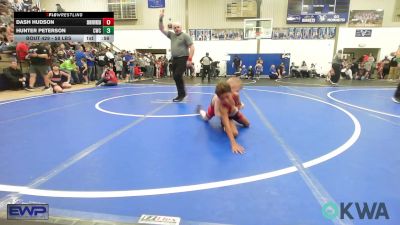 58 lbs Consi Of 8 #2 - Dash Hudson, Skiatook Youth Wrestling vs Hunter Peterson, Claremore Wrestling Club