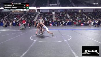 110 lbs Cons. Round 3 - Brayden Niedens, Wichita Blue Knights vs Logan Holle, Clay County