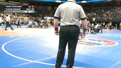 157 Class 4 lbs Quarterfinal - Grady Mortensen, Lee`s Summit West vs Cooper Kirkham, Liberty