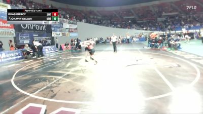 2A/1A Boys 132 Quarterfinal - Jonavin Keller, Oakridge Boys vs Elias Piercy, Santiam Boys