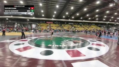 100 lbs 1st Place Match - Macyn Gardner, Dakota Boyz Wrestling Club vs Cuyler Clark, Team Champs