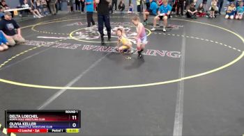 40 lbs Round 1 - Delta Loechel, North Pole Wrestling Club vs Olivia Keller, Bethel Freestyle Wrestling Club