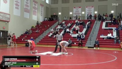 157 lbs 1st Place Match - Cash Mitros, Hewitt Trussville Middle School vs Grant Cole, Arab Jr. High