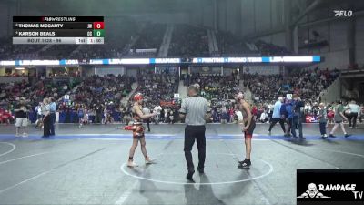 96 lbs Champ. Round 1 - Thomas McCarty, Jayhawk Wrestling vs Karson Beals, Clay County