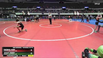 National 6-8 75 Champ. Round 1 - Patrick York, Hickory Wrestling Club vs Wyatt Perry, Grizzly Wrestling Club