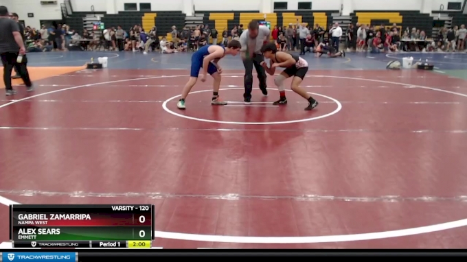 120 lbs Champ. Round 2 - Alex Sears, Emmett vs Gabriel Zamarripa, Nampa ...