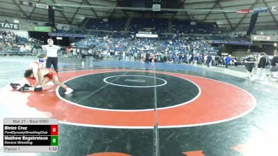 126 lbs Champ. Rd Of 16 - Bleize Cruz, FordDynastyWrestlingClub vs Matthew Engebretson, Ravens Wrestling