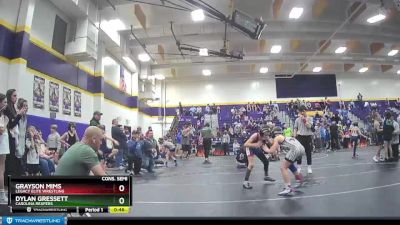 75 lbs Cons. Semi - Dylan Gressett, Carolina Reapers vs Grayson Mims, Legacy Elite Wrestling