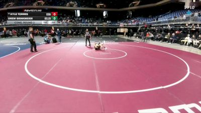 6A 106 lbs Cons. Round 3 - Kyle Torres, Round Rock Cedar Ridge vs Drew Brinkmeier, Keller